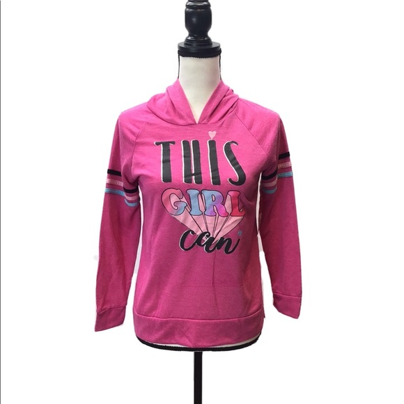 TG Total Girl Pink Graphic Print Hoodie Top - Picture 2 of 7